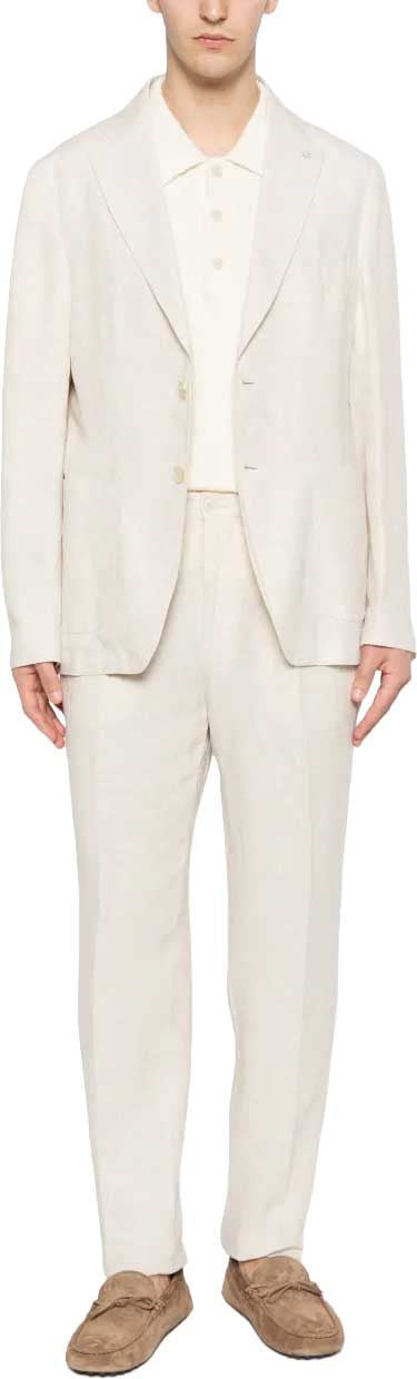 Manuel Ritz suit beige linen Beige