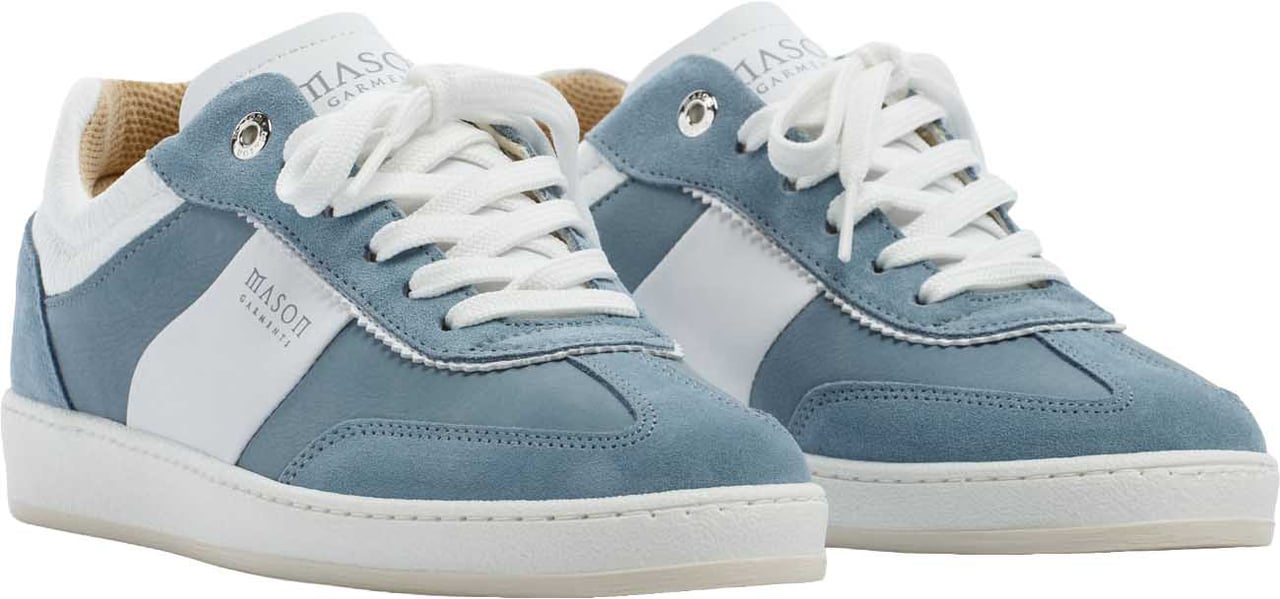 Mason Garments Napoli Bicolore Blue Blauw