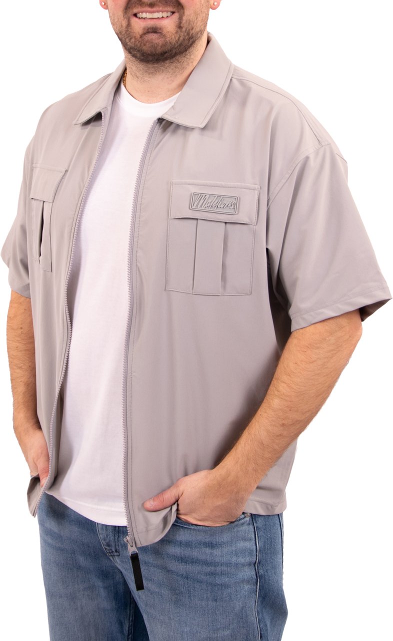 Malelions Malelions Men Capri Zip Shirt Grijs