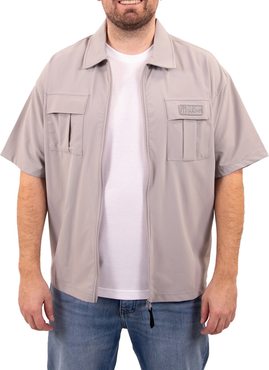 Malelions Malelions Men Capri Zip Shirt Grijs