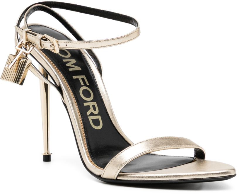 Tom Ford Padlock Sandal Pale Gold Goud