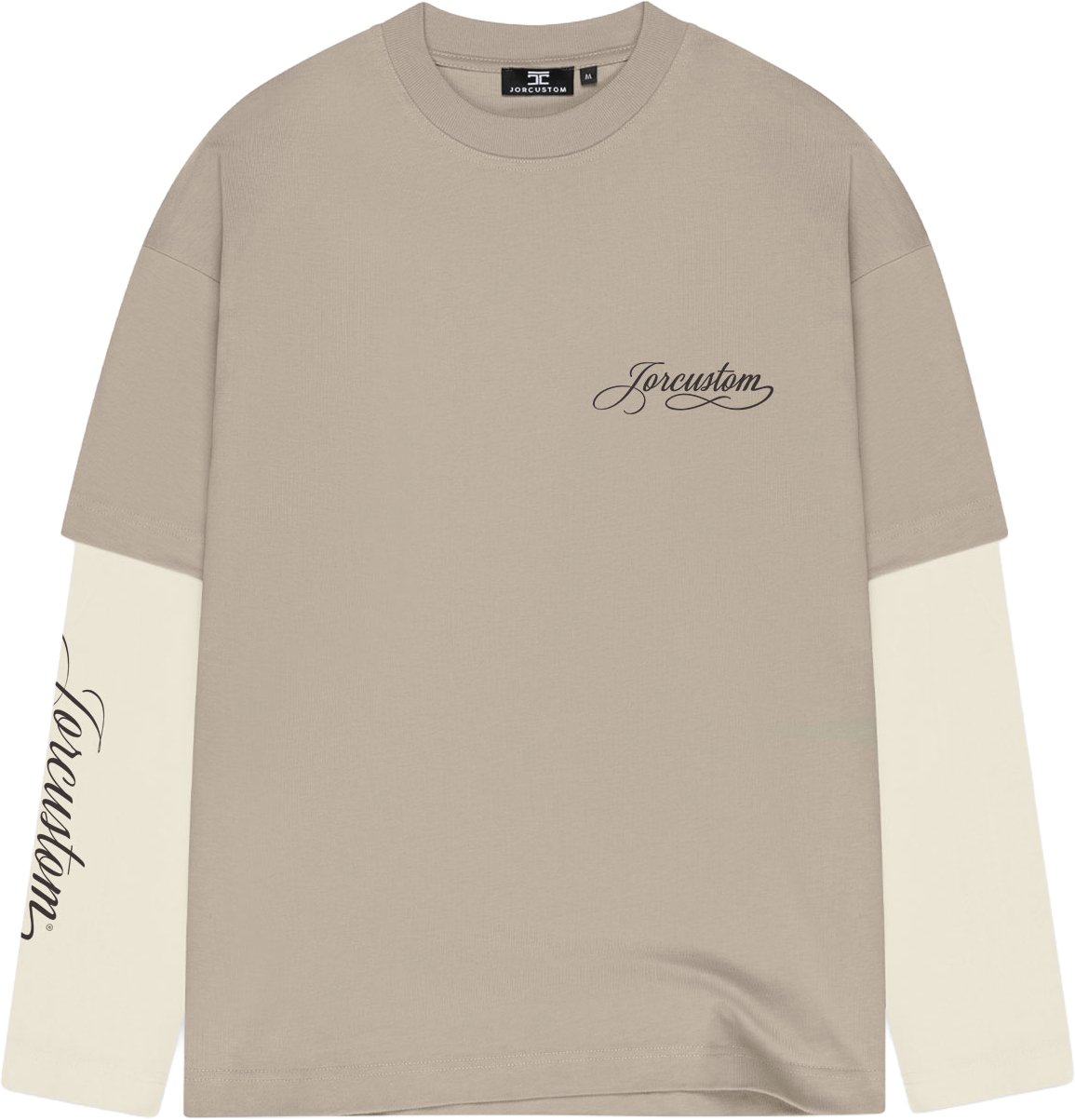 JORCUSTOM Handscript Double Layered Longsleev Taupe