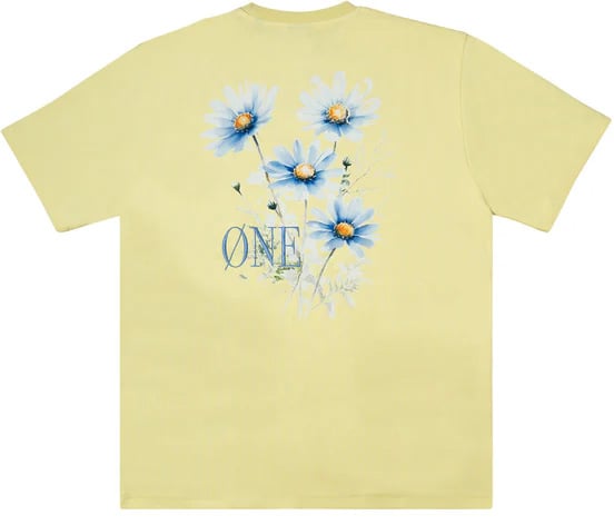 Øne First Movers Blue Berry Flower Tee Geel