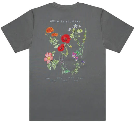 Øne First Movers Wild Flower Tee Grijs