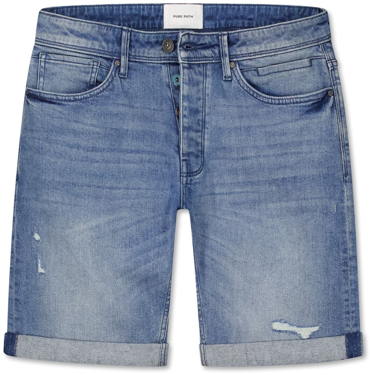 Pure Path The Miles Slim Fit Short Blauw