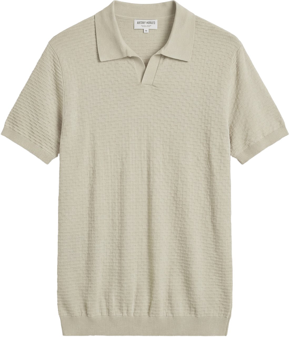 Antony Morato SWEATER POLO WITHOUT BUTTON SHORT SLEEVES REGULAR FIT IN COTTON SOFT YARN Beige