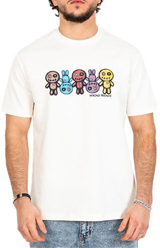 Wrong Friends FRANKLIN T-SHIRT - COCONUT WHITE Wit