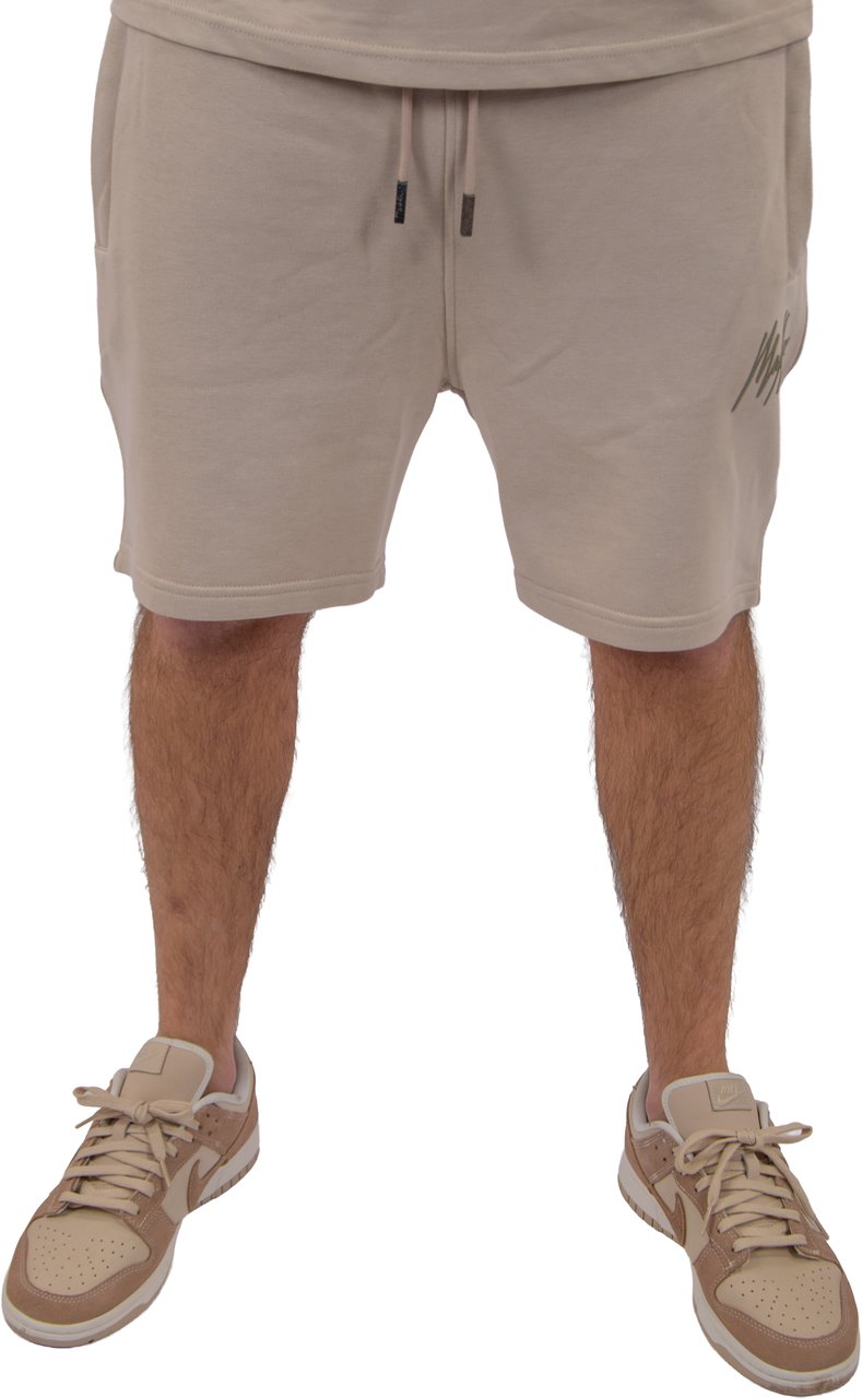 Malelions Malelions Men Striped Signature Shorts Taupe