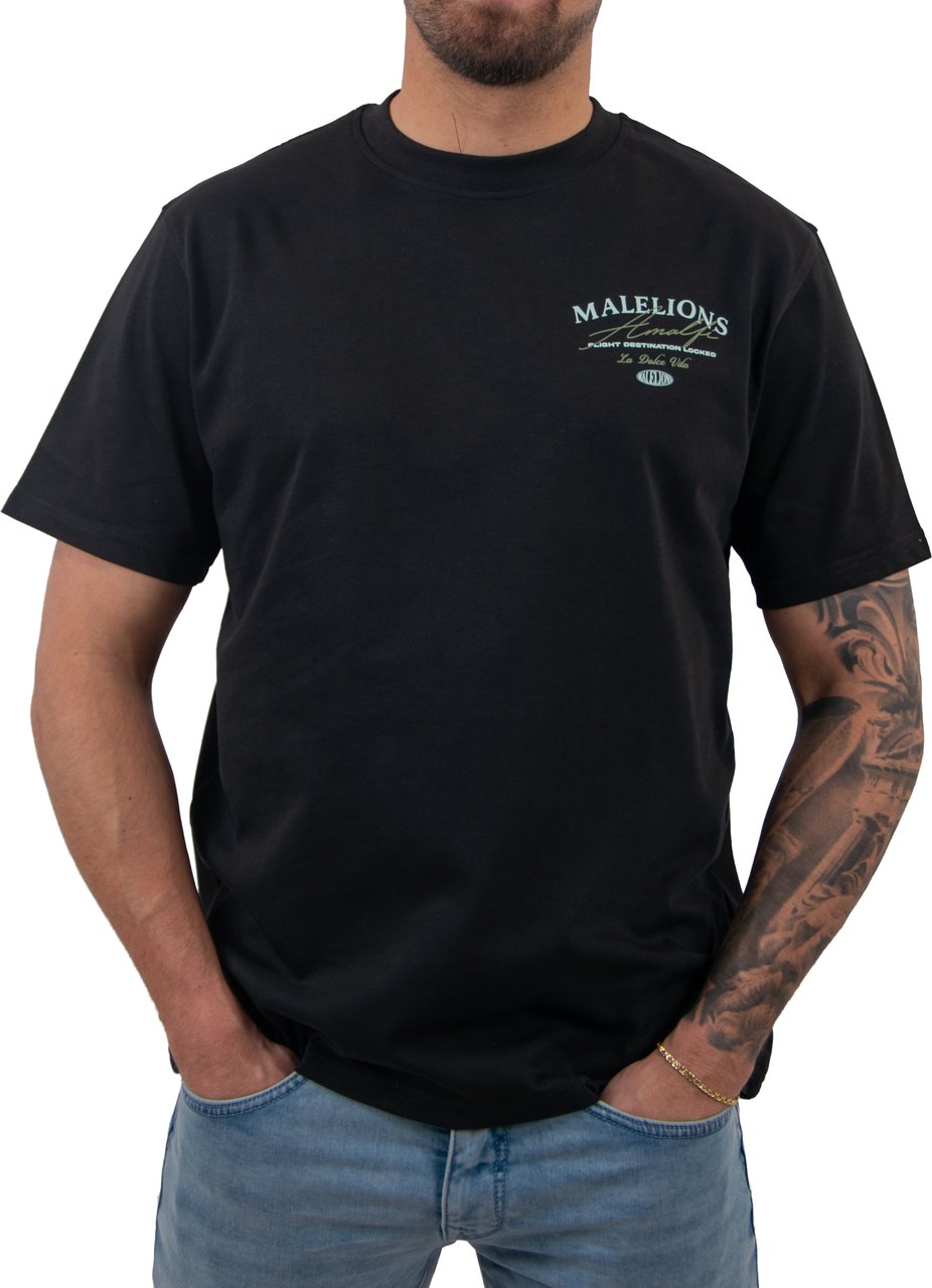 Malelions Malelions Men Dolce Vita T-Shirt Zwart