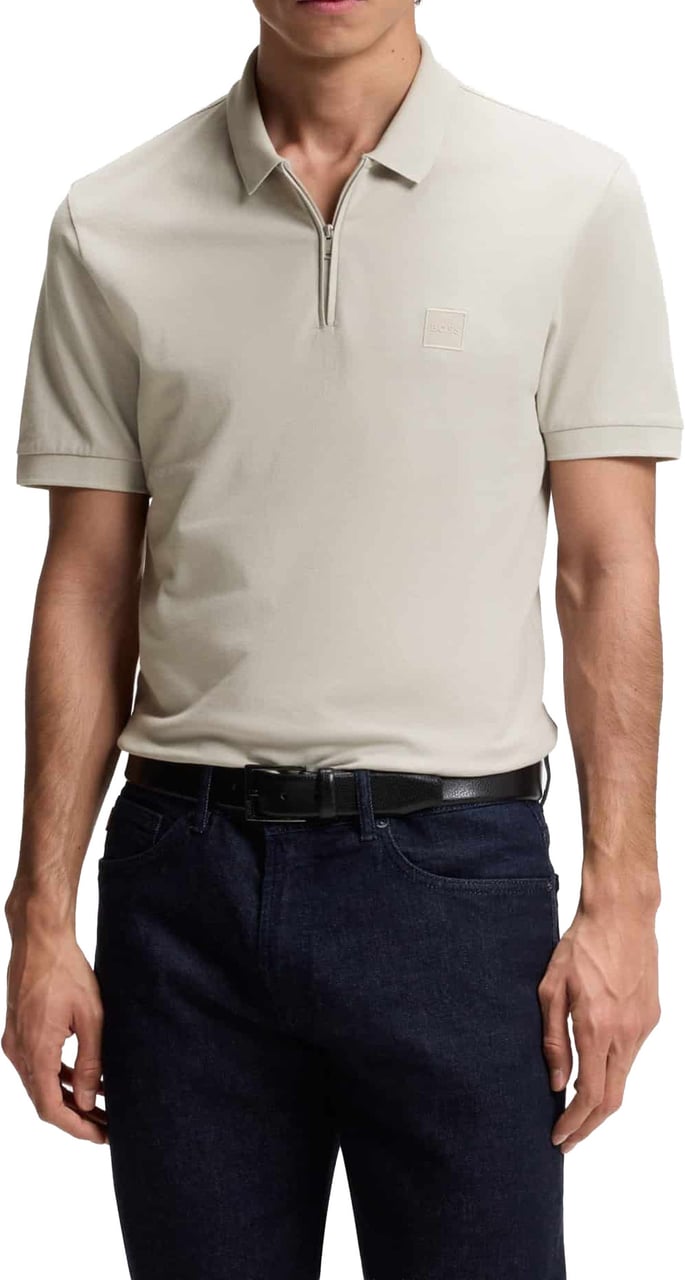 Boss Passerzip Light Grey Grijs