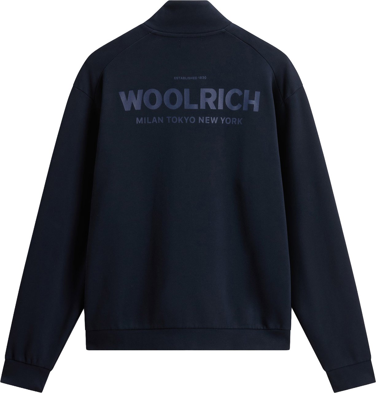 Woolrich Macro Logo Full-Zipp Blauw