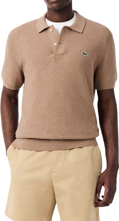 Lacoste Classic Fit Polohemd van Breistof Bruin