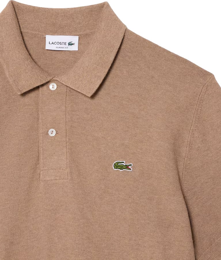 Lacoste Classic Fit Polohemd van Breistof Bruin