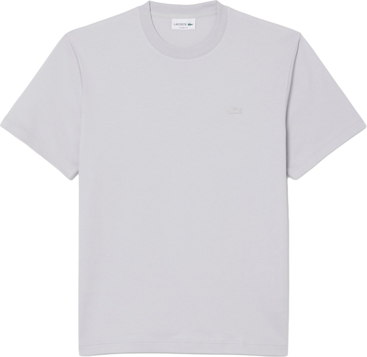 Lacoste T-shirt met Kenmerkend Borduursel Grijs