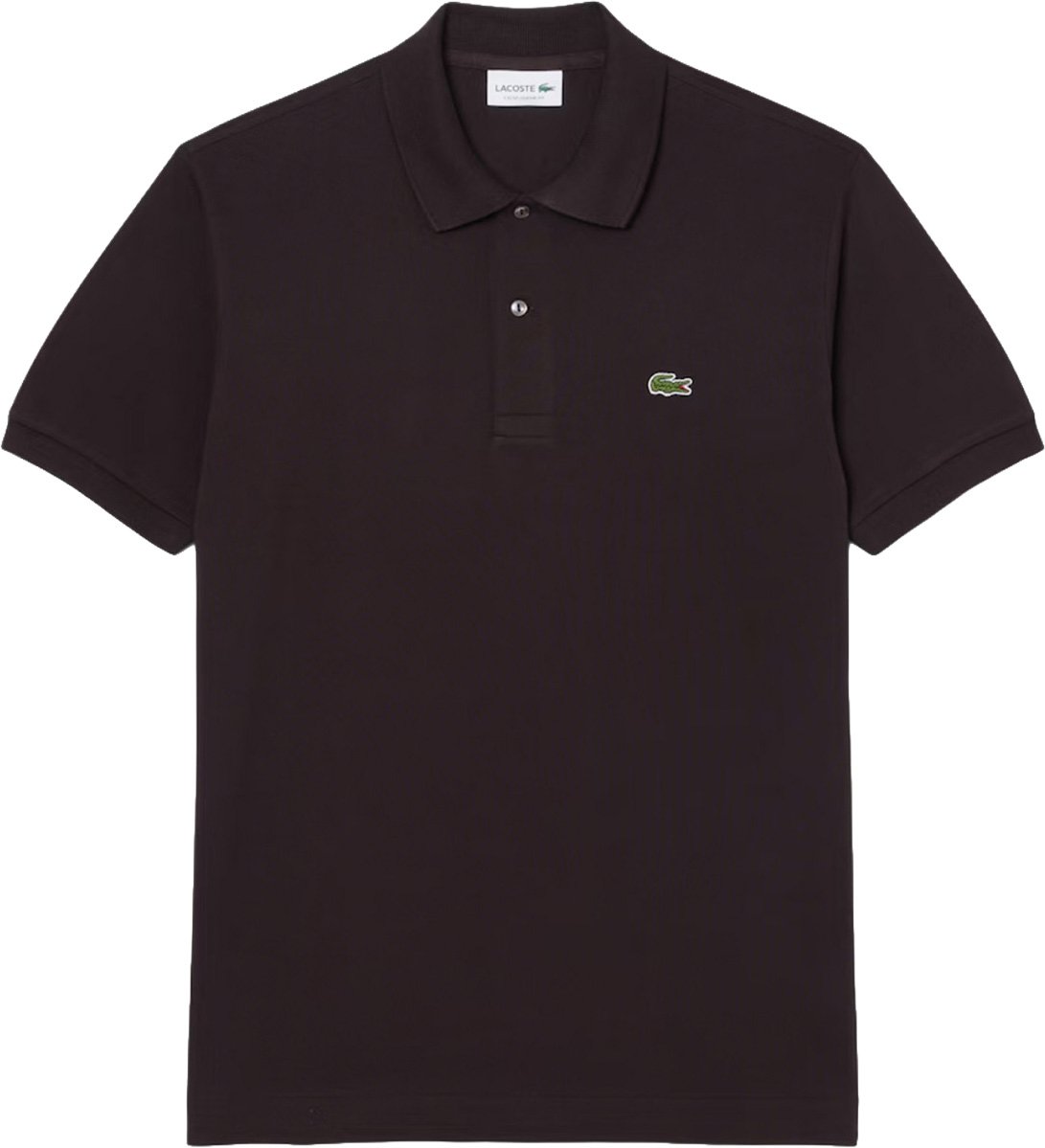 Lacoste Polo classic fit donkerbruin Bruin