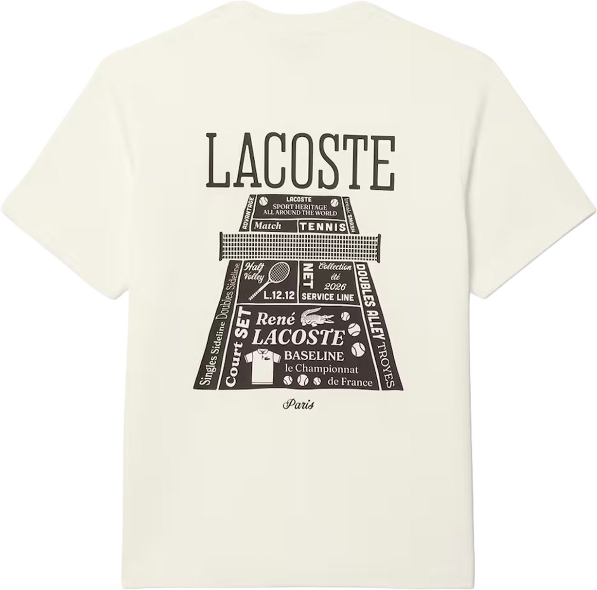 Lacoste T-shirt wit Wit