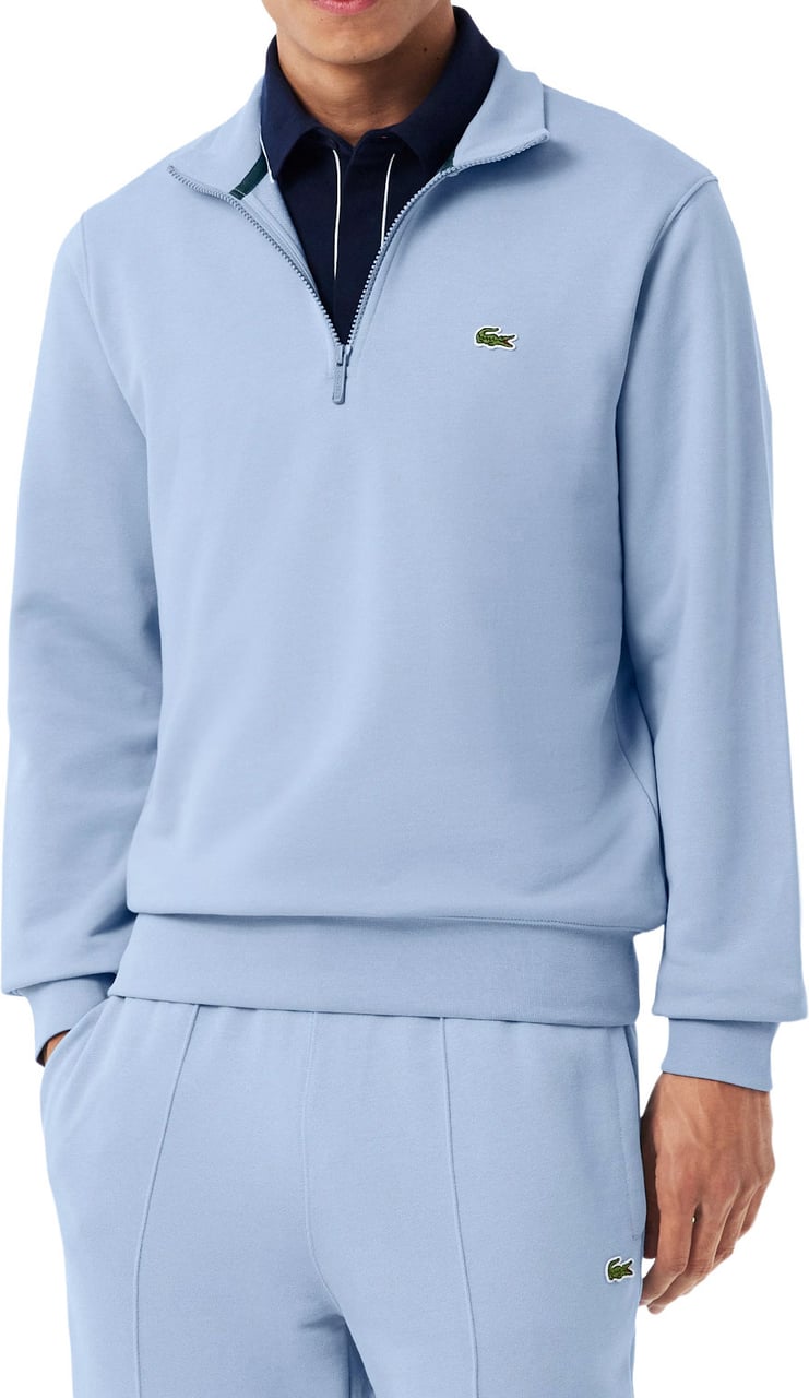 Lacoste Zip-Up Fleece Sweatshirt Blauw