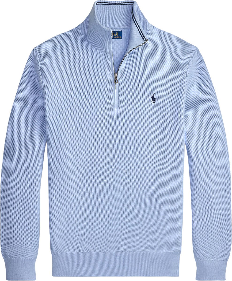 Ralph Lauren Half zip trui lichtblauw Blauw