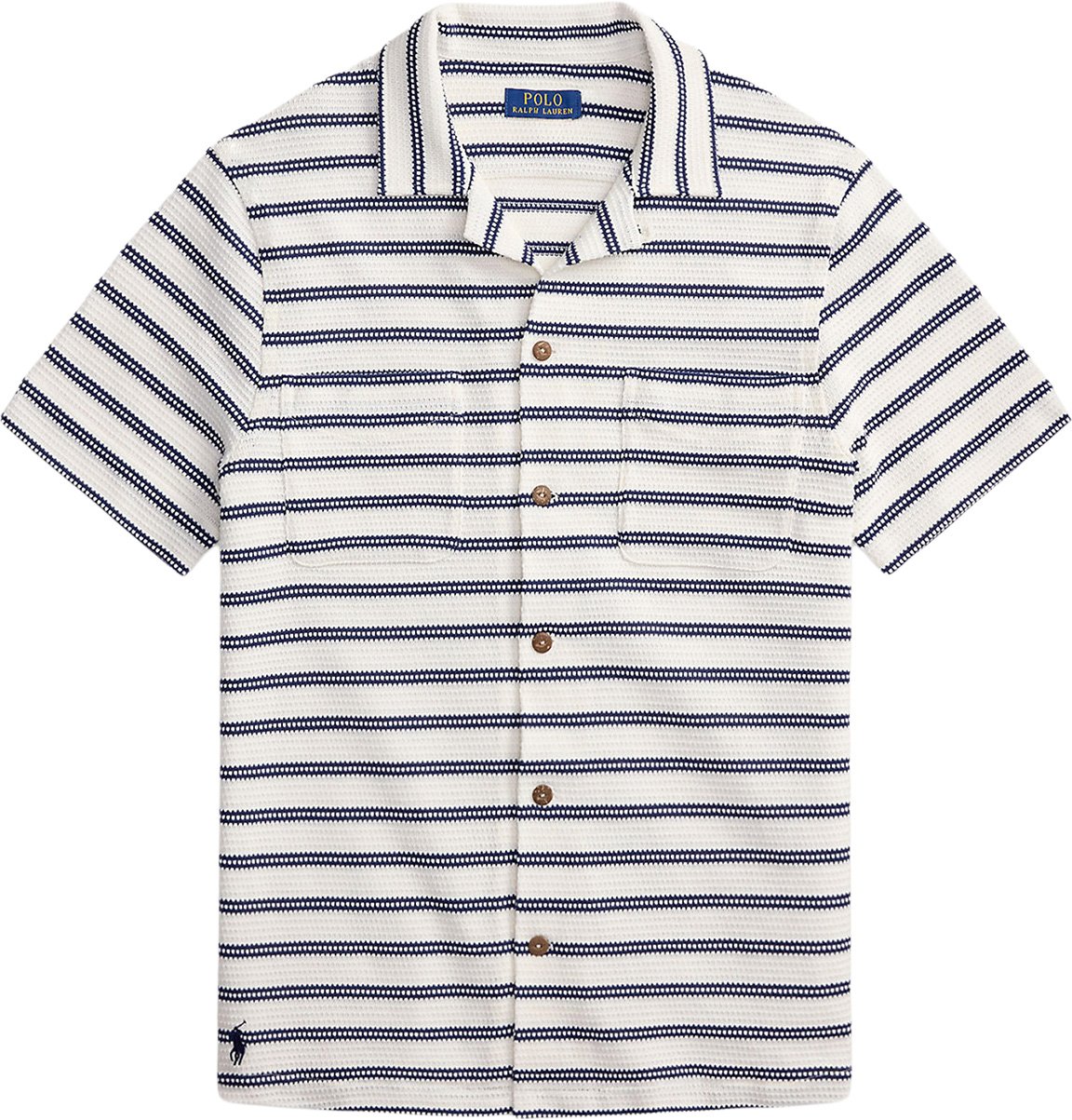 Ralph Lauren Overhemd donkerblauw/ecru Blauw