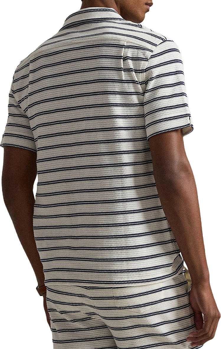 Ralph Lauren Overhemd donkerblauw/ecru Blauw