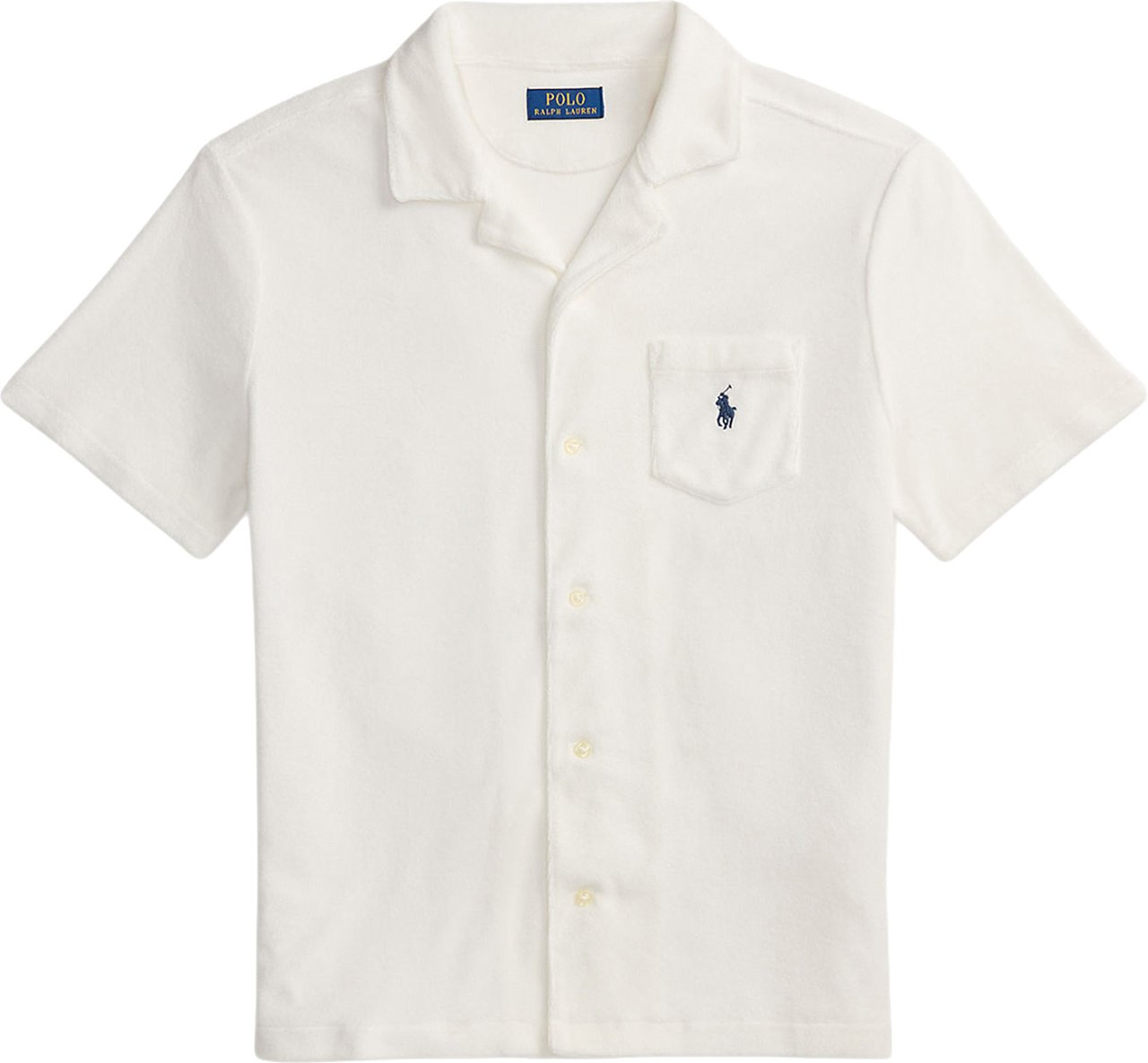 Ralph Lauren Badstof overhemd wit Wit