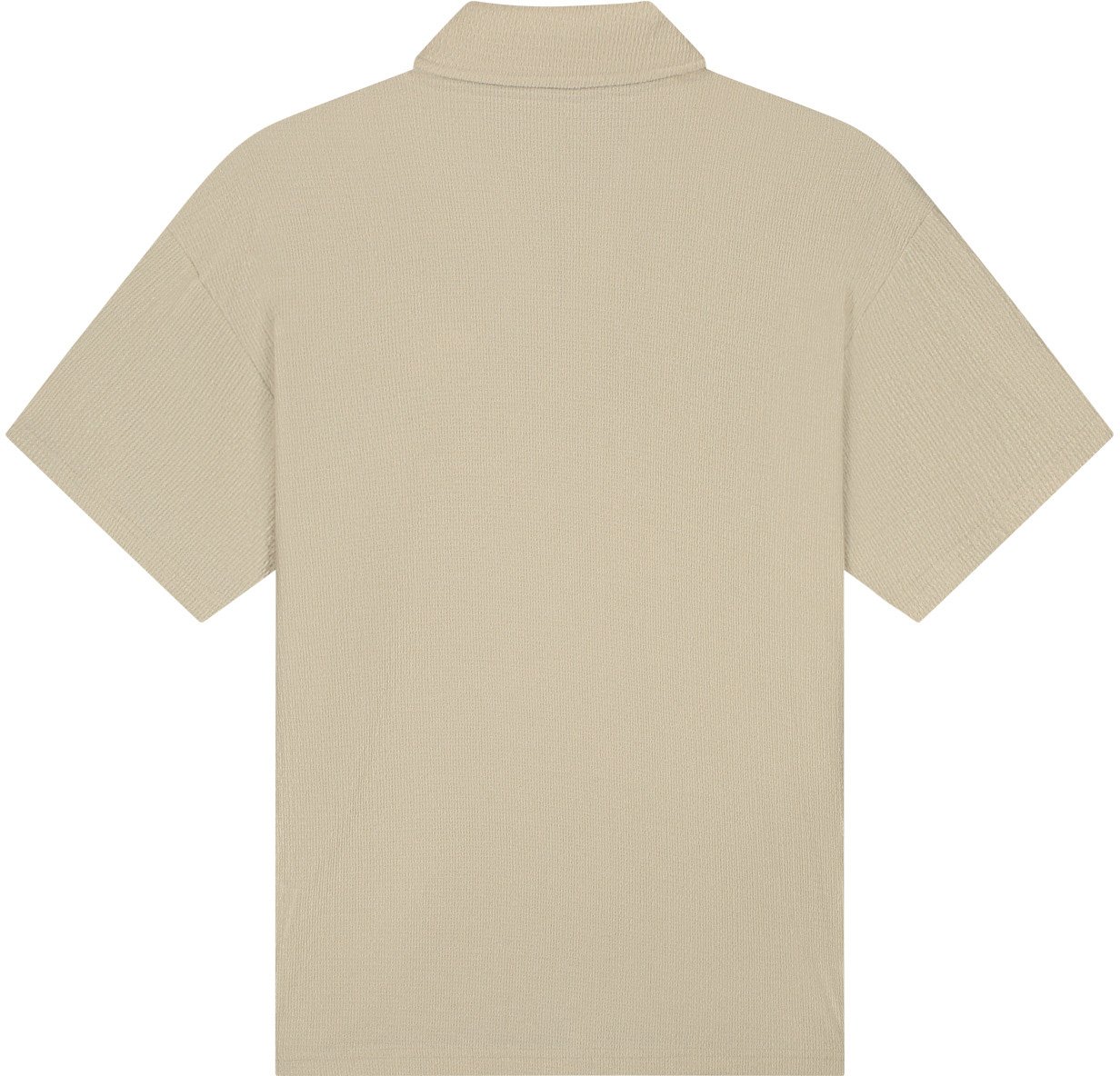 Malelions Malelions Men Emblem Seersucker Buttonless Polo Taupe