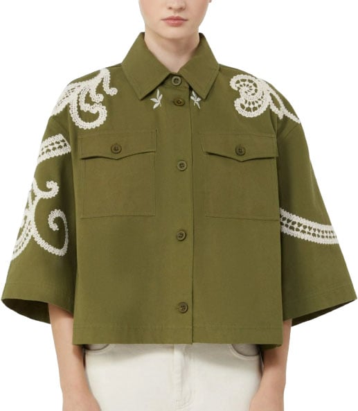 Max Mara Jackets Green Donkergroen