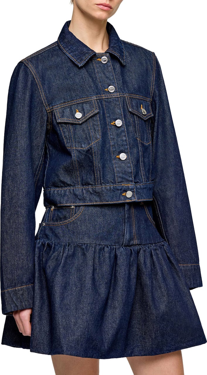 Ganni jeans jacket blue Blauw