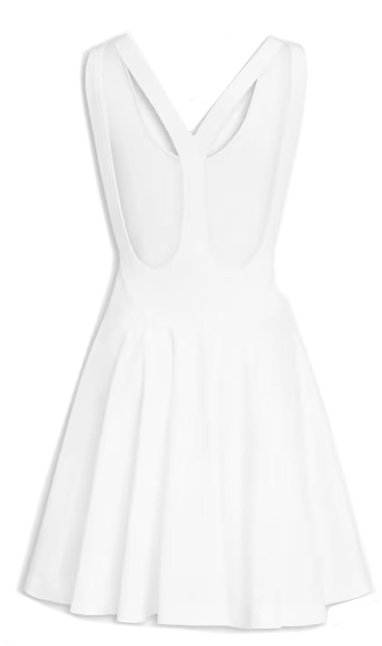 Alaïa Alaia Cotton Mini Dress Wit