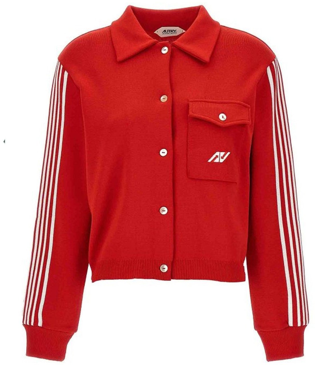 Autry AUTRY Side band cardigan Rood