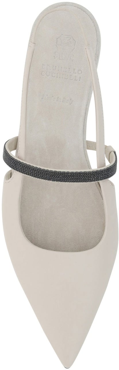 Brunello Cucinelli Brunello Cucinelli Slingback Flats Wit