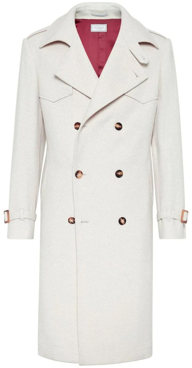Brunello Cucinelli Brunello Cucinelli Wool Trench Coat Beige