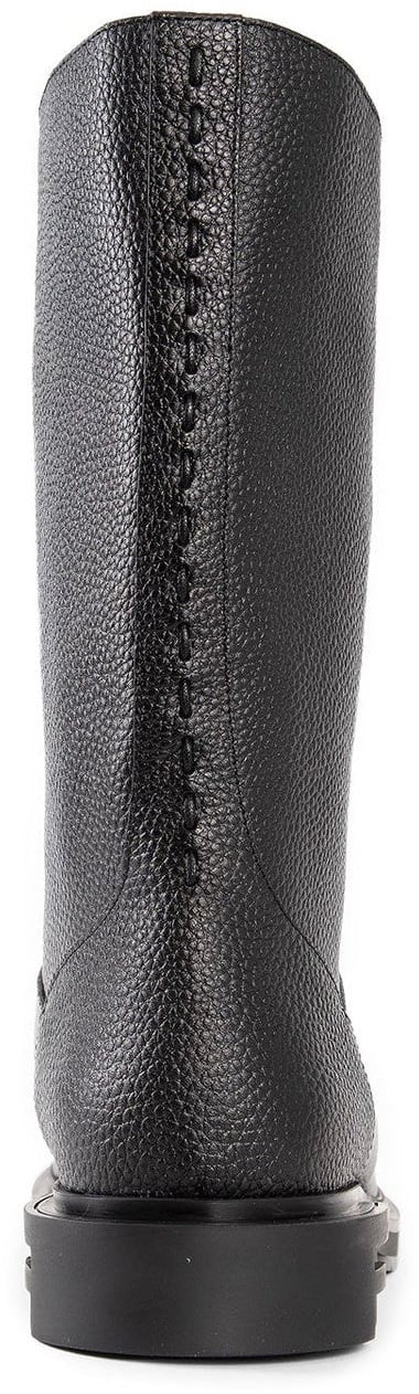 Fendi Fendi Leather Frame Boots Zwart