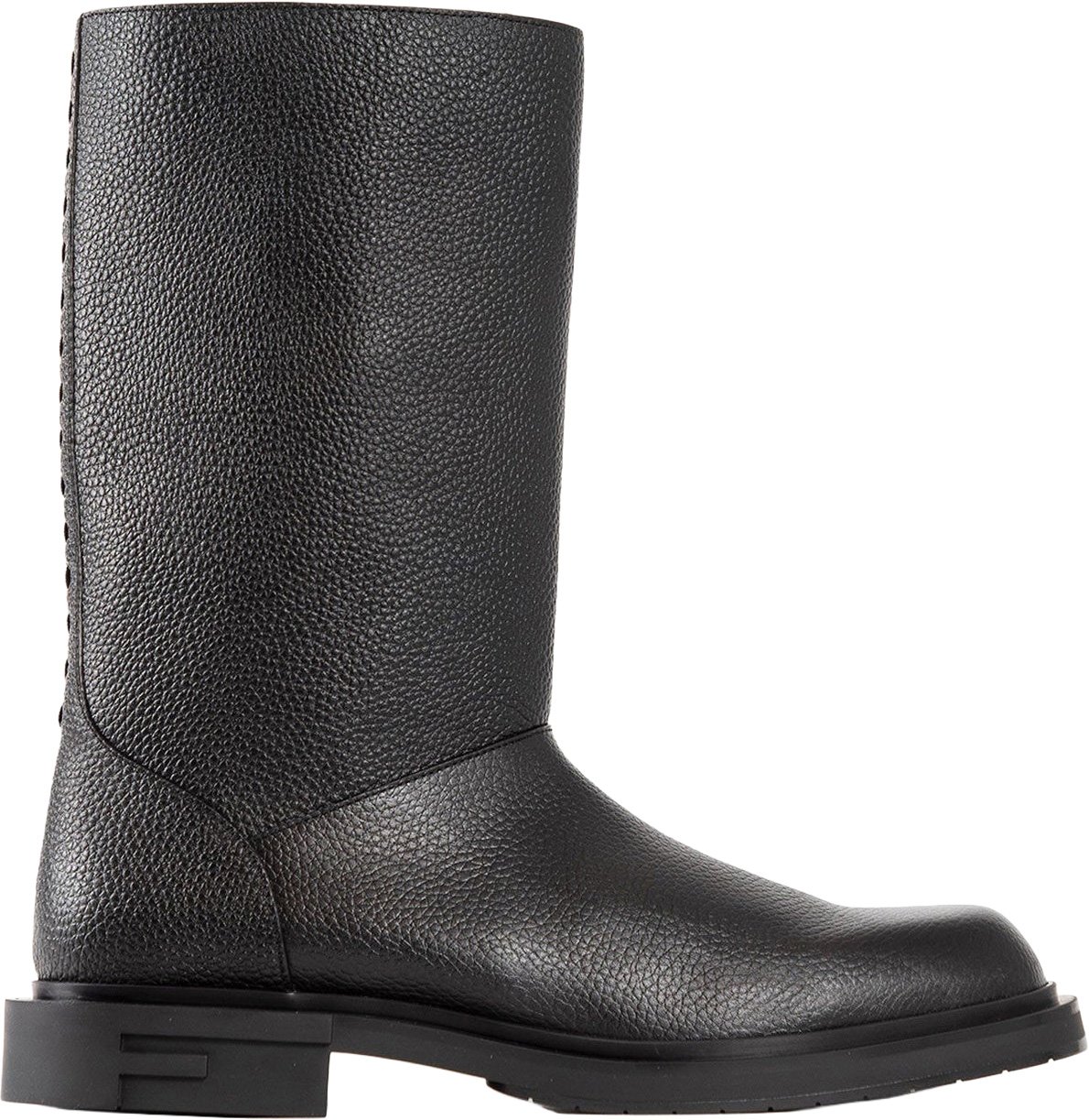 Fendi Fendi Leather Frame Boots Zwart