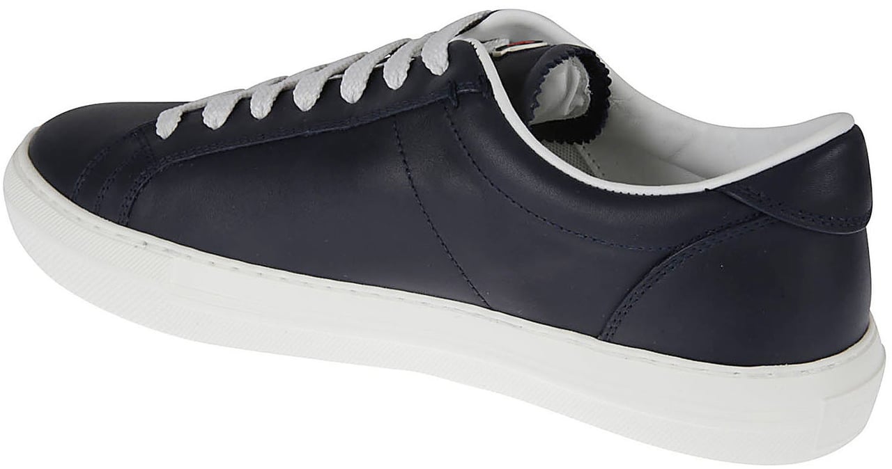 Moncler Moncler Monaco Leather Sneakers Blauw