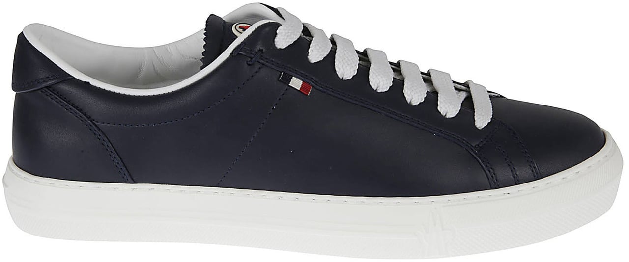 Moncler Moncler Monaco Leather Sneakers Blauw
