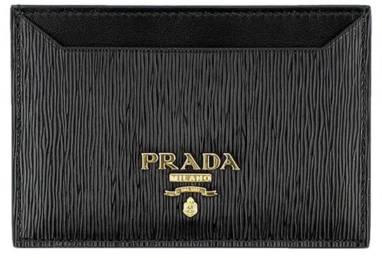 Prada Prada Leather Logo Wallet Zwart
