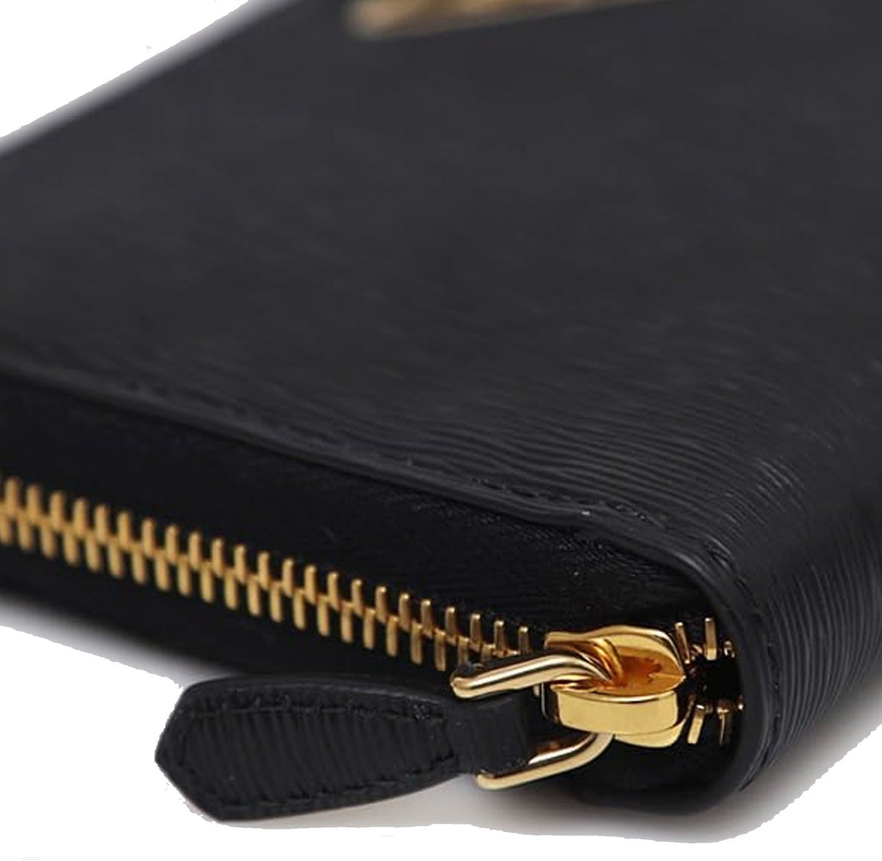 Prada Prada Leather Logo Wallet Zwart