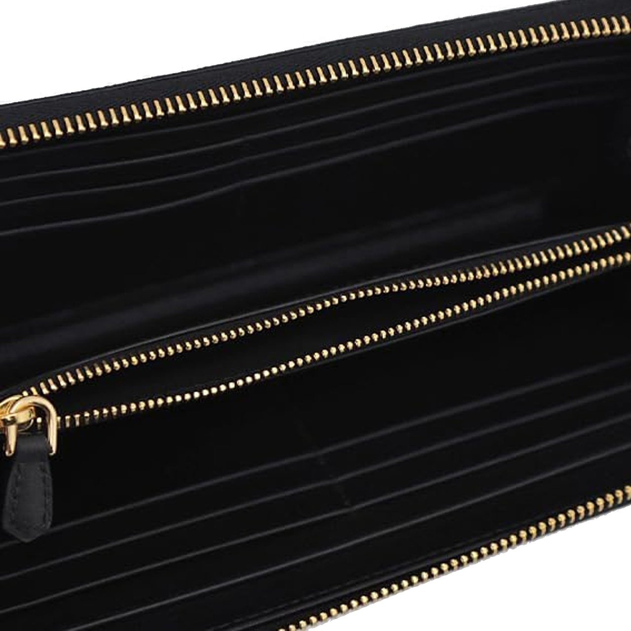 Prada Prada Leather Logo Wallet Zwart