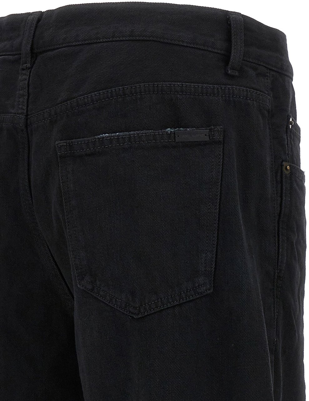Saint Laurent Saint Laurent Long Baggy Denim Jeans Zwart