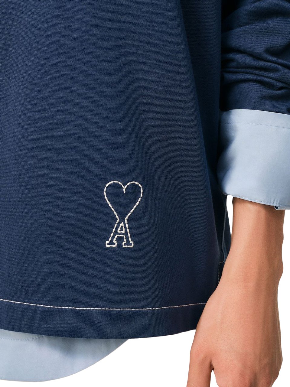 AMI Paris T-Shirts And Polos Encre Blauw
