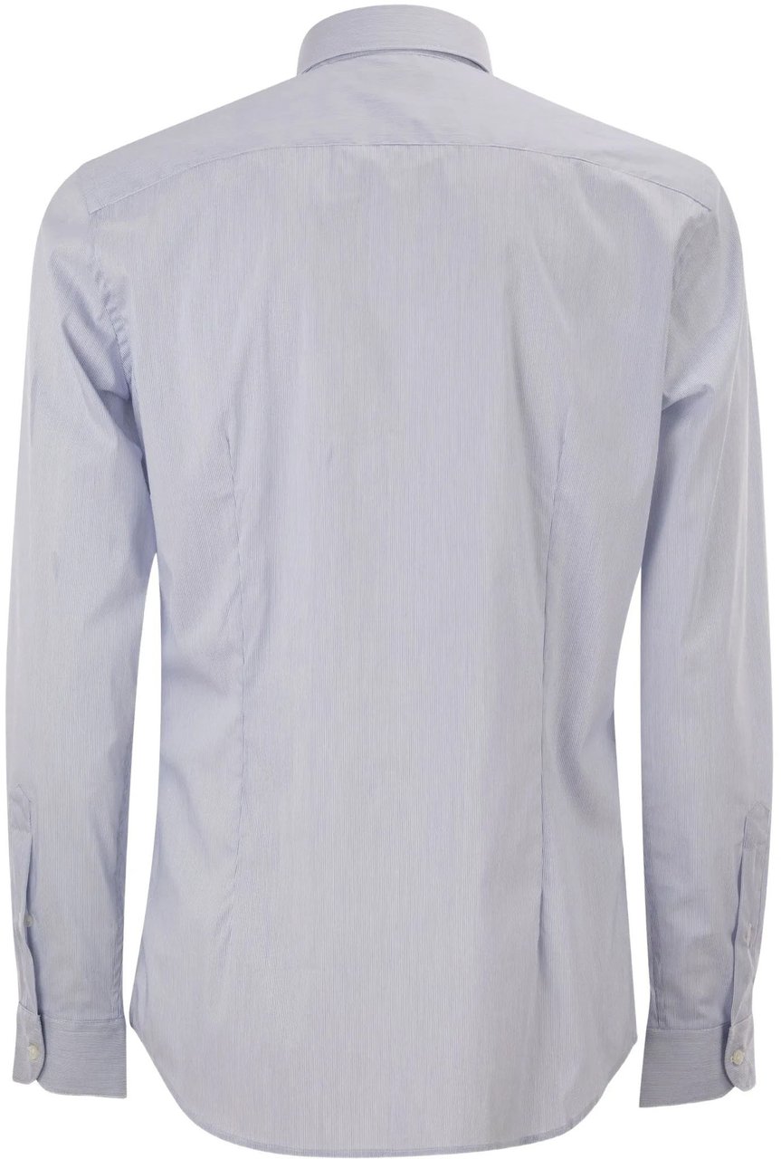 Fay Shirts Blu Scuro Lichtblauw