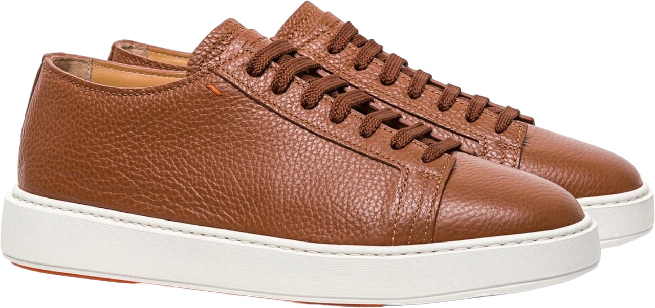 Santoni bruine sneaker Bruin