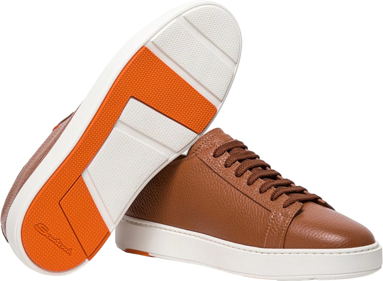 Santoni bruine sneaker Bruin