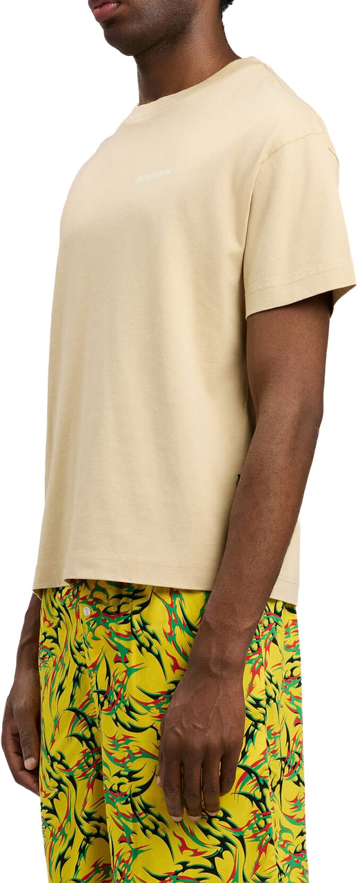 Palm Angels Basic T-shirt Beige Beige