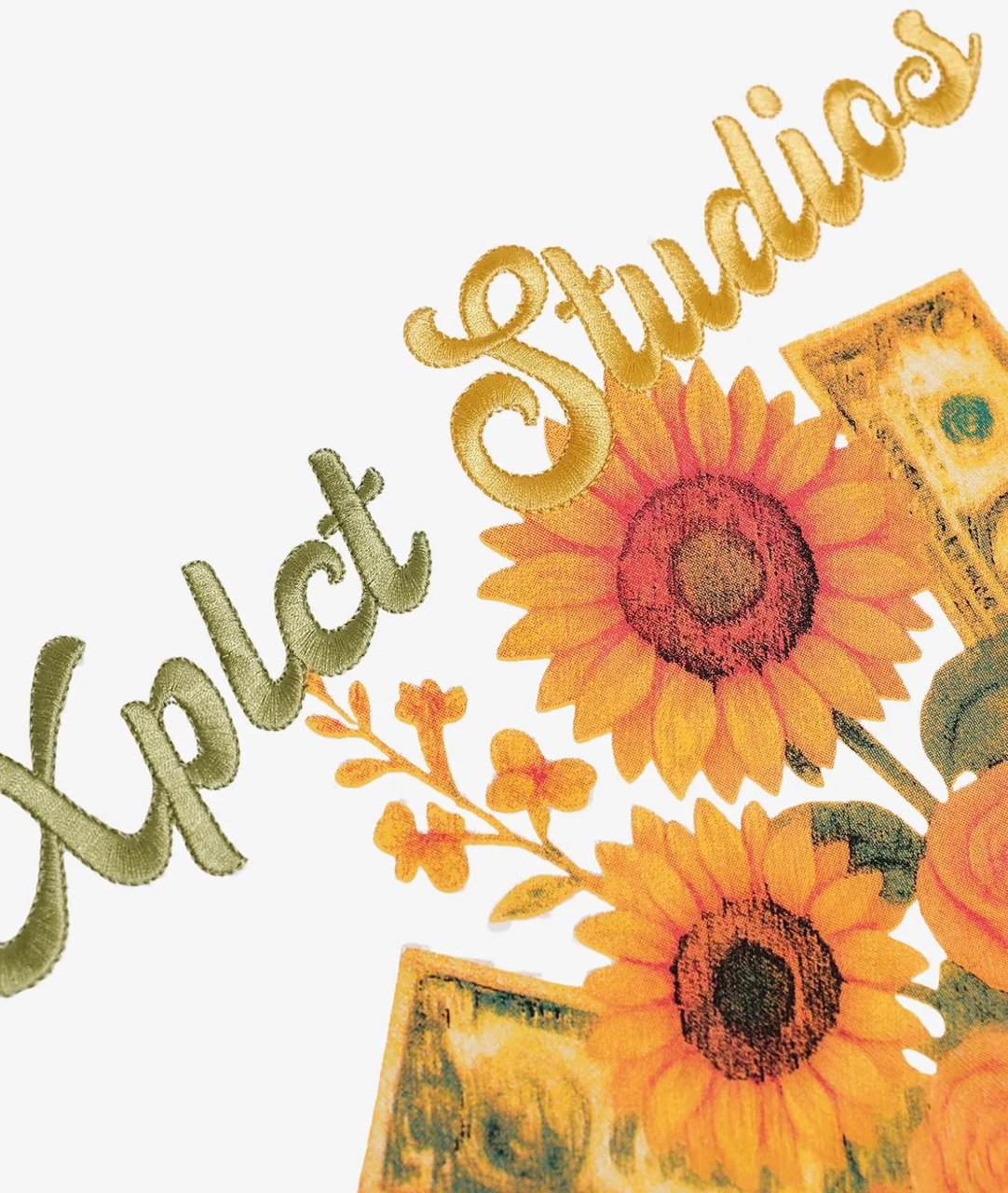 XPLCT Studios Flowers Tee Offwhite Wit
