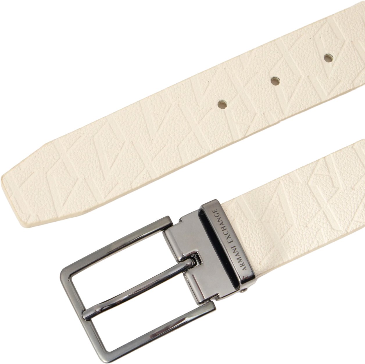 Armani Exchange Belt Allover Logo Cream Beige