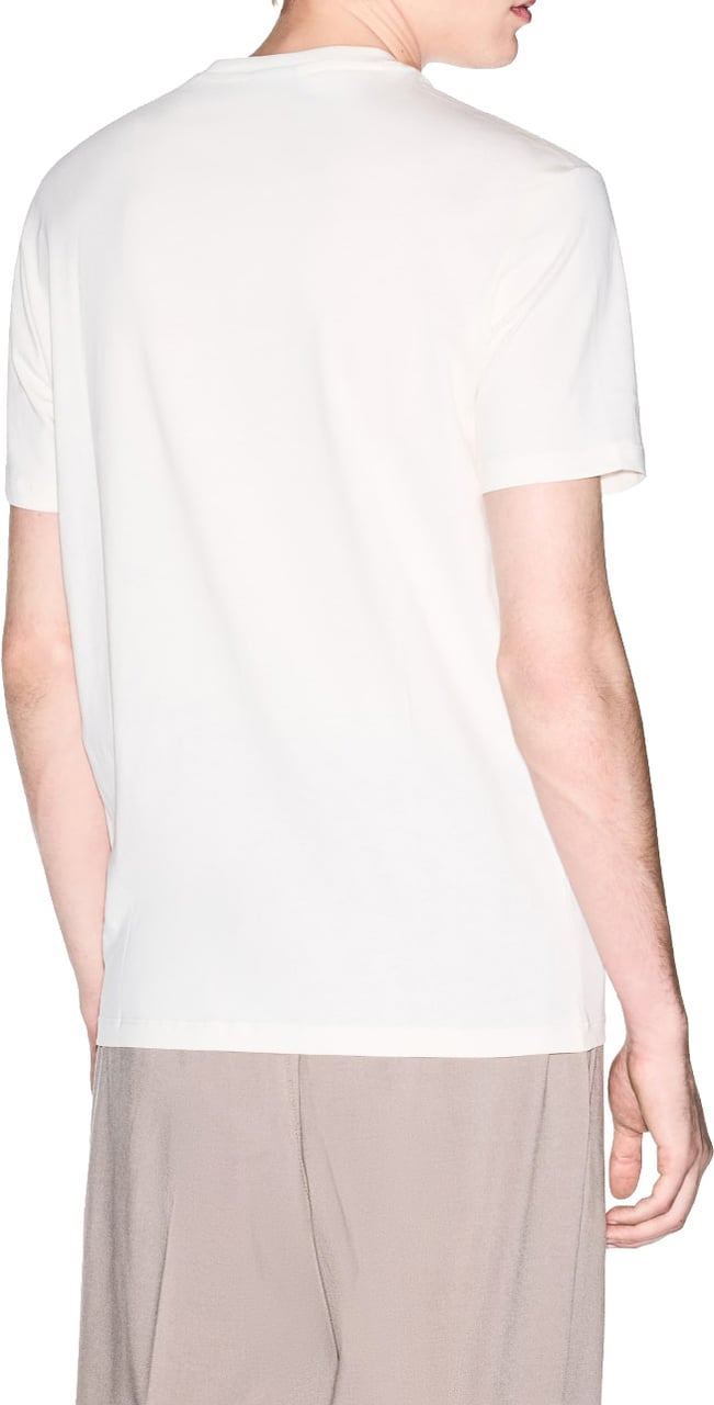 Armani Exchange T-shirt Cream Wit