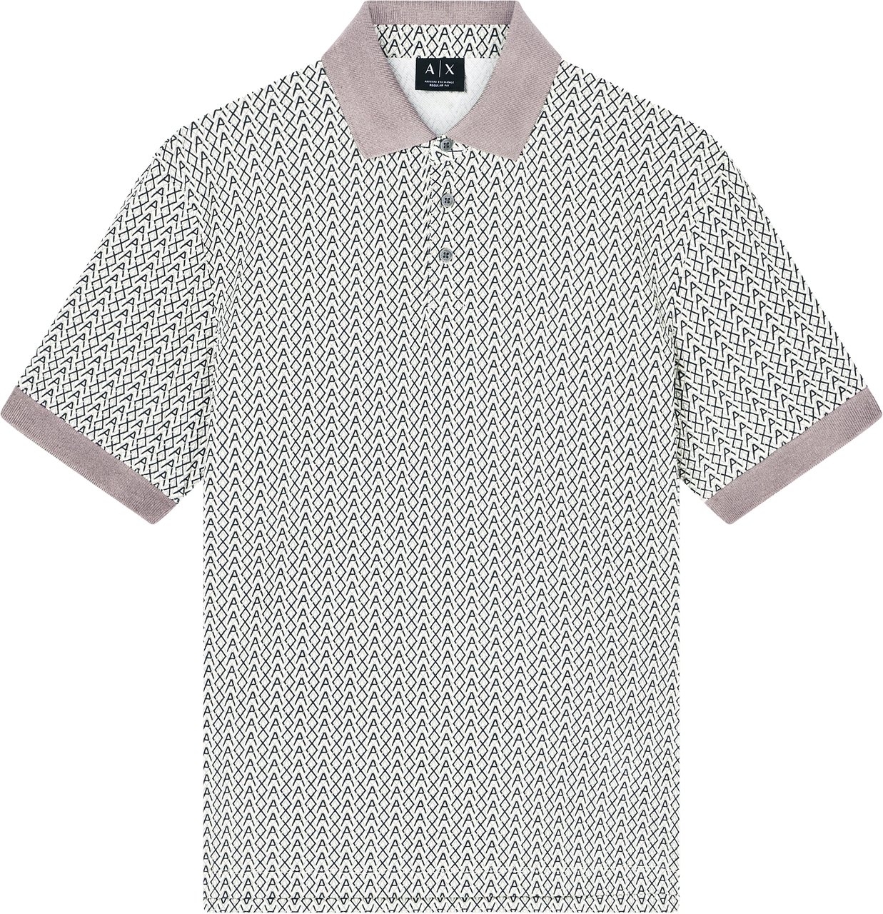 Armani Exchange Polo Allover Logo Taupe
