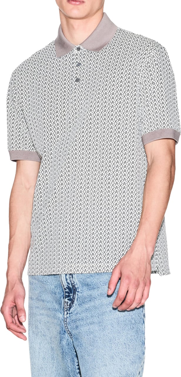 Armani Exchange Polo Allover Logo Taupe